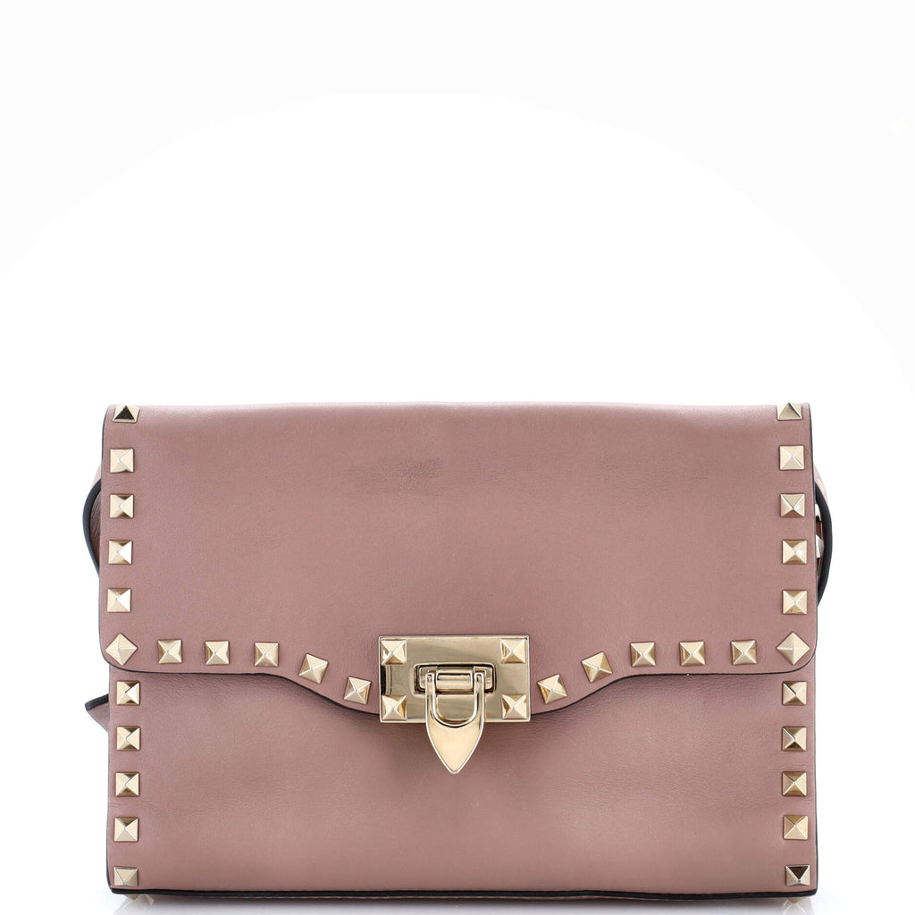 Rockstud Flip Lock Flap Bag Leather Medium