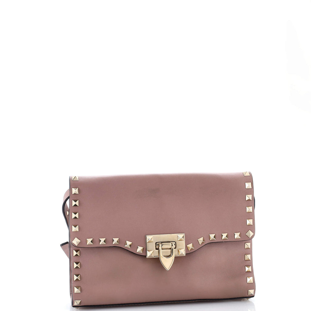 Rockstud Flip Lock Flap Bag Leather Medium