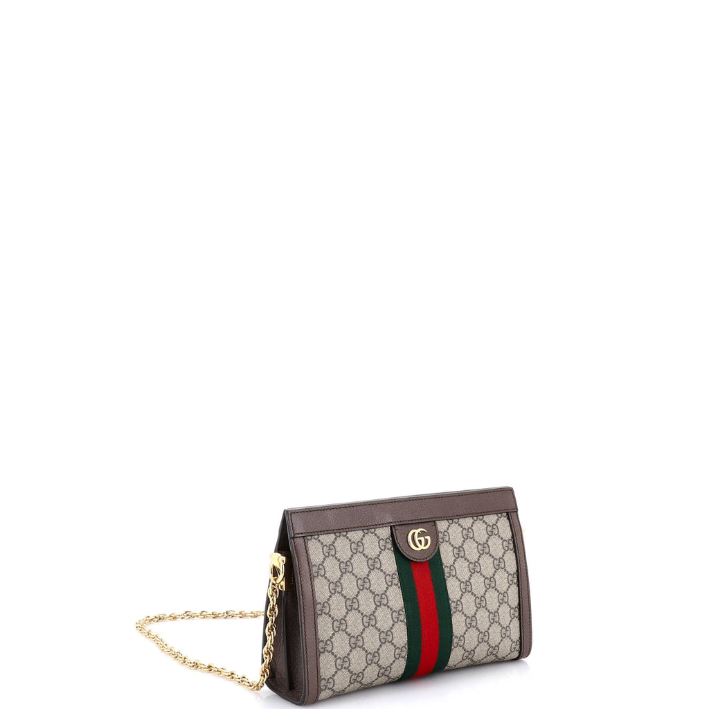 Ophidia Chain Shoulder Bag GG Coated Canvas Small
