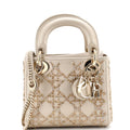 Lady Dior Chain Bag Crystal Embellished Cannage Quilt Leather Mini