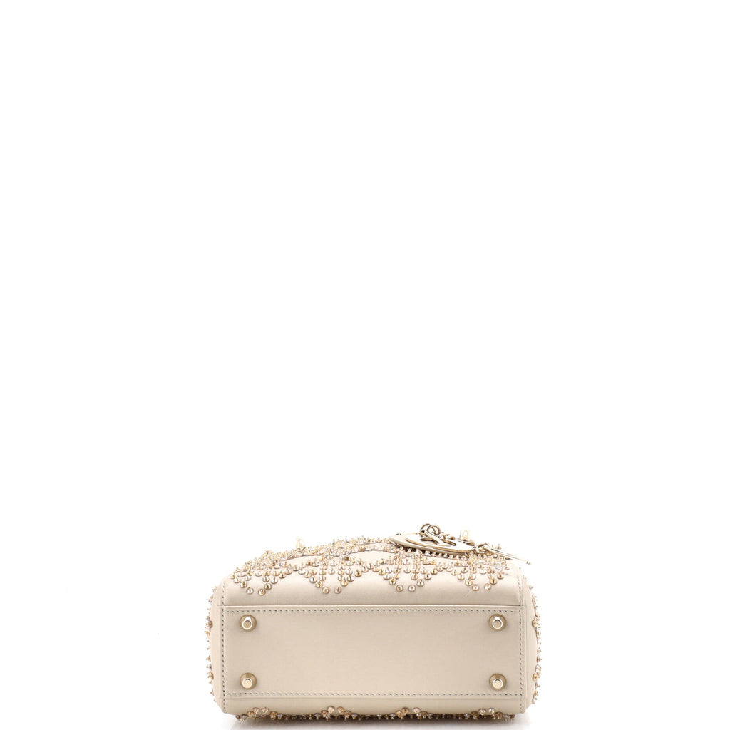 Lady Dior Chain Bag Crystal Embellished Cannage Quilt Leather Mini