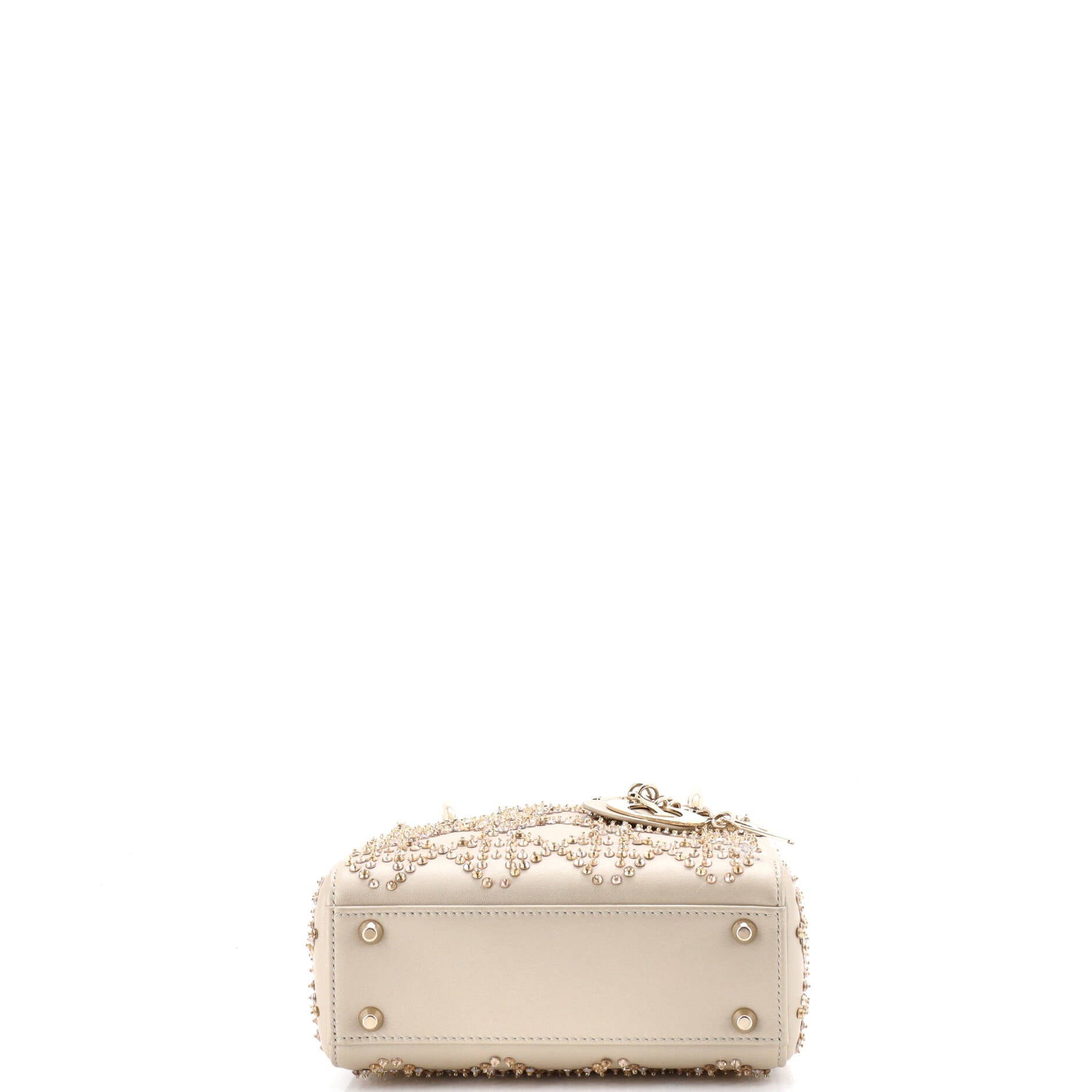 Lady Dior Chain Bag Crystal Embellished Cannage Quilt Leather Mini