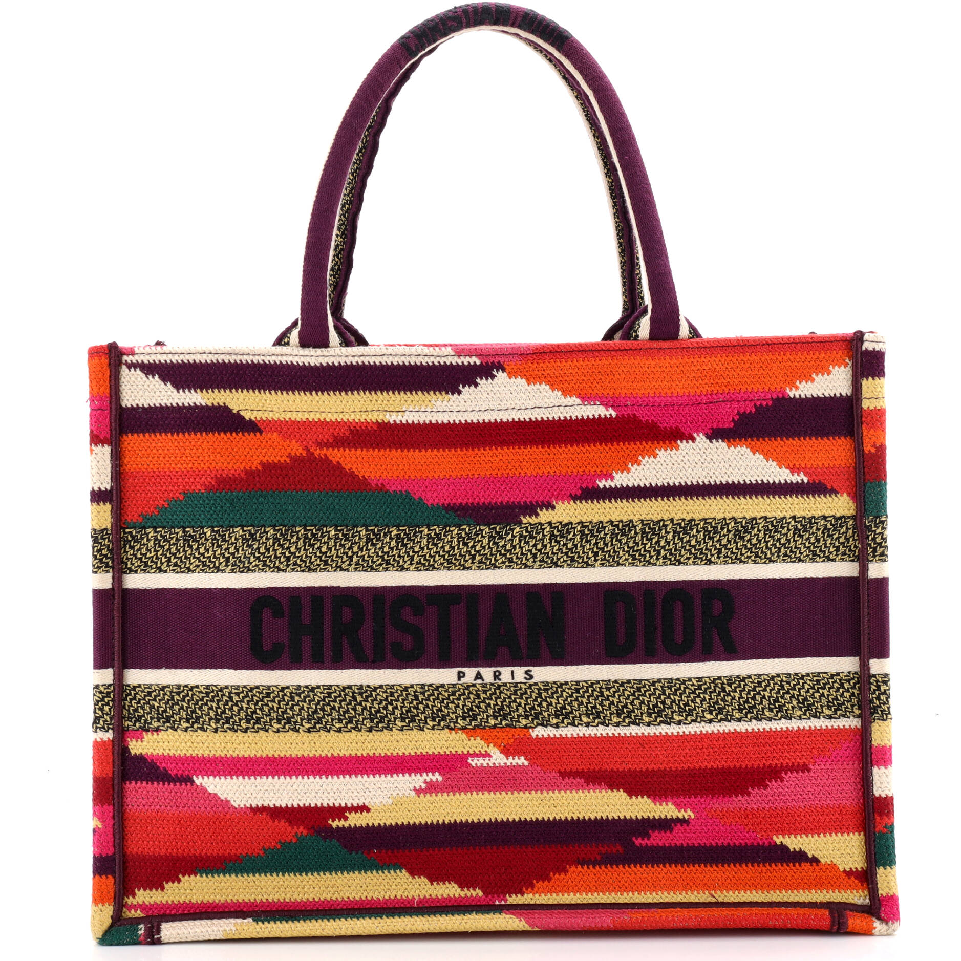 Book Tote Embroidered Canvas Medium
