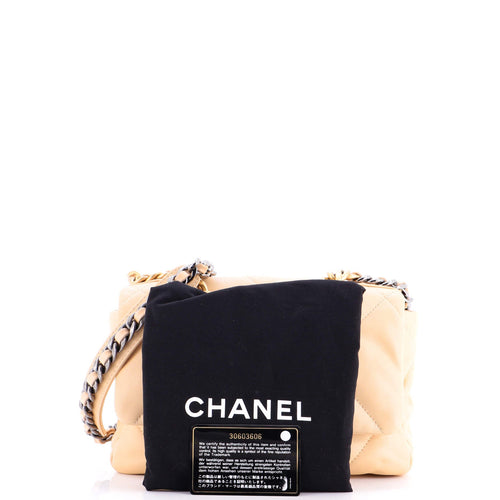 19 Flap Bag Quilted Leather Medium