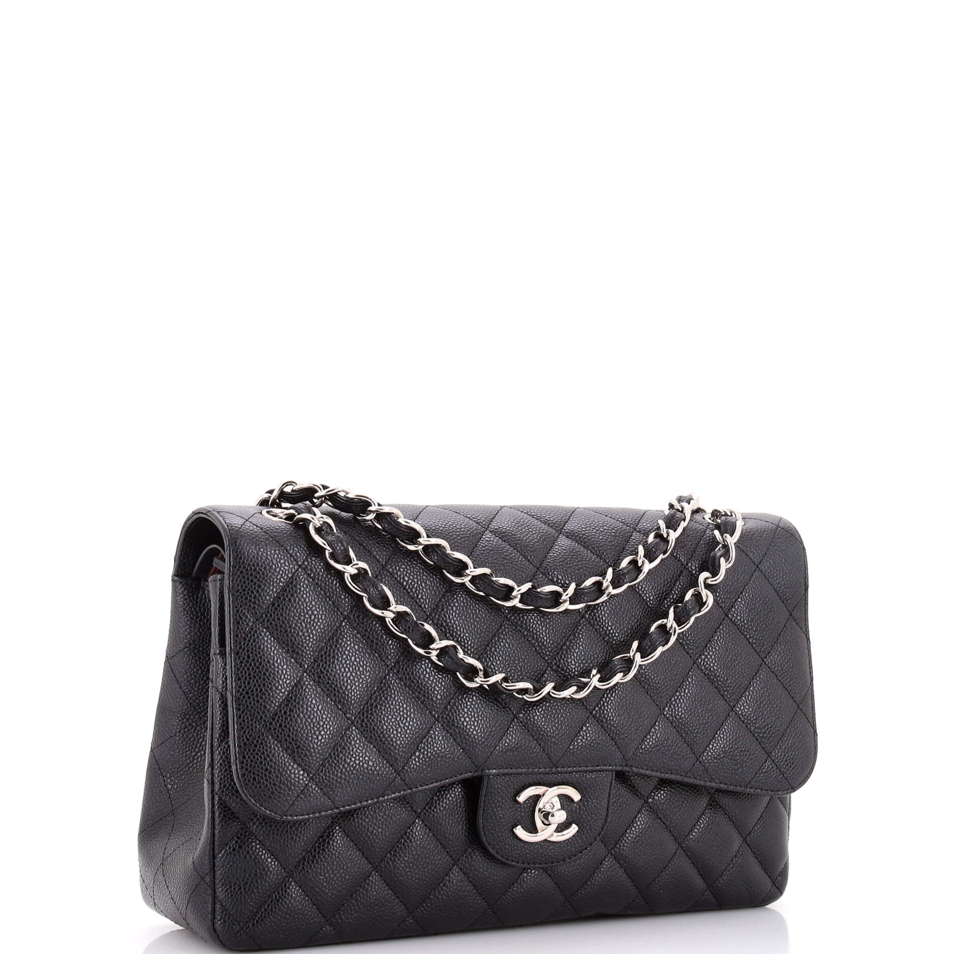 Classic Double Flap Bag Quilted Caviar Jumbo
