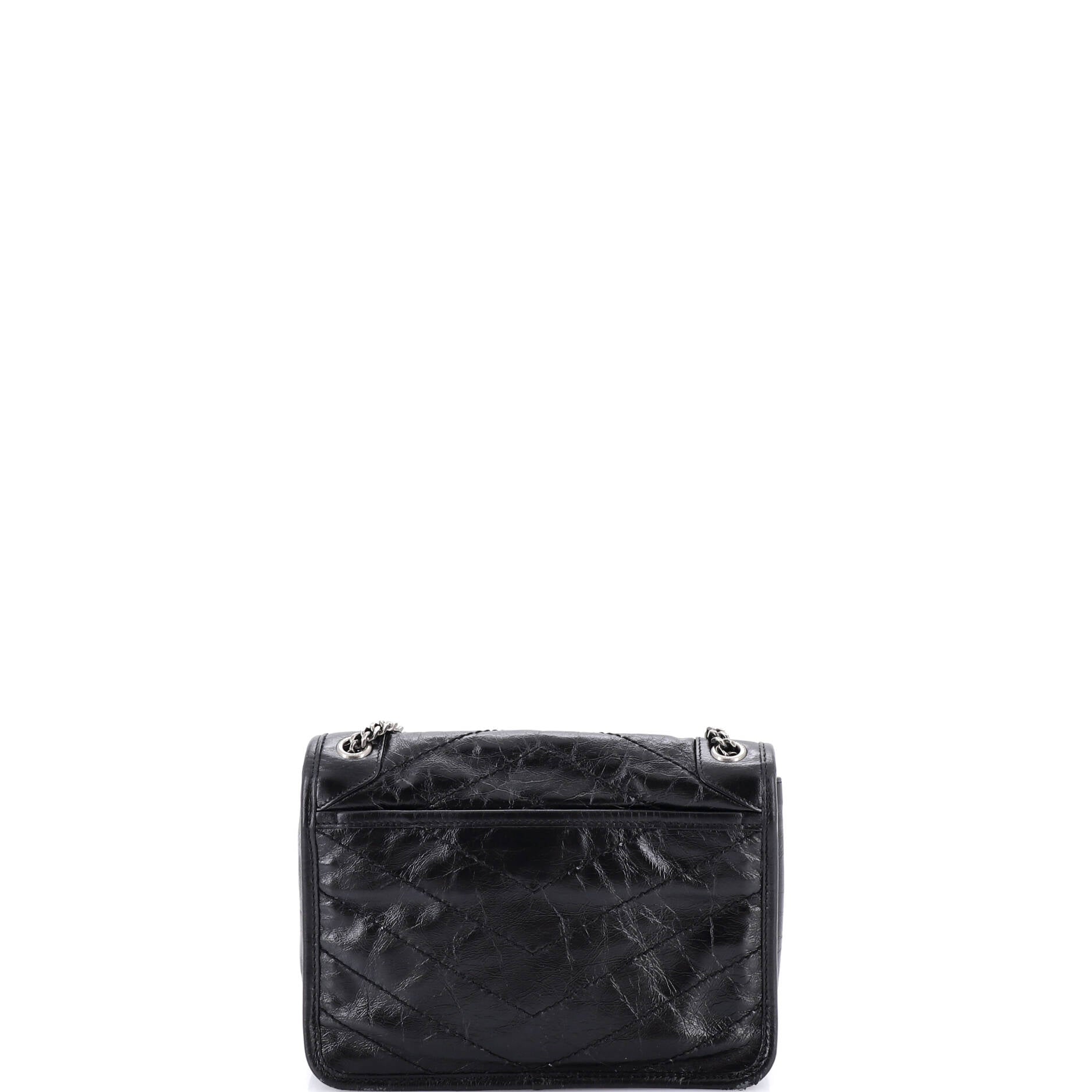 Niki Chain Flap Bag Matelasse Chevron Leather Baby