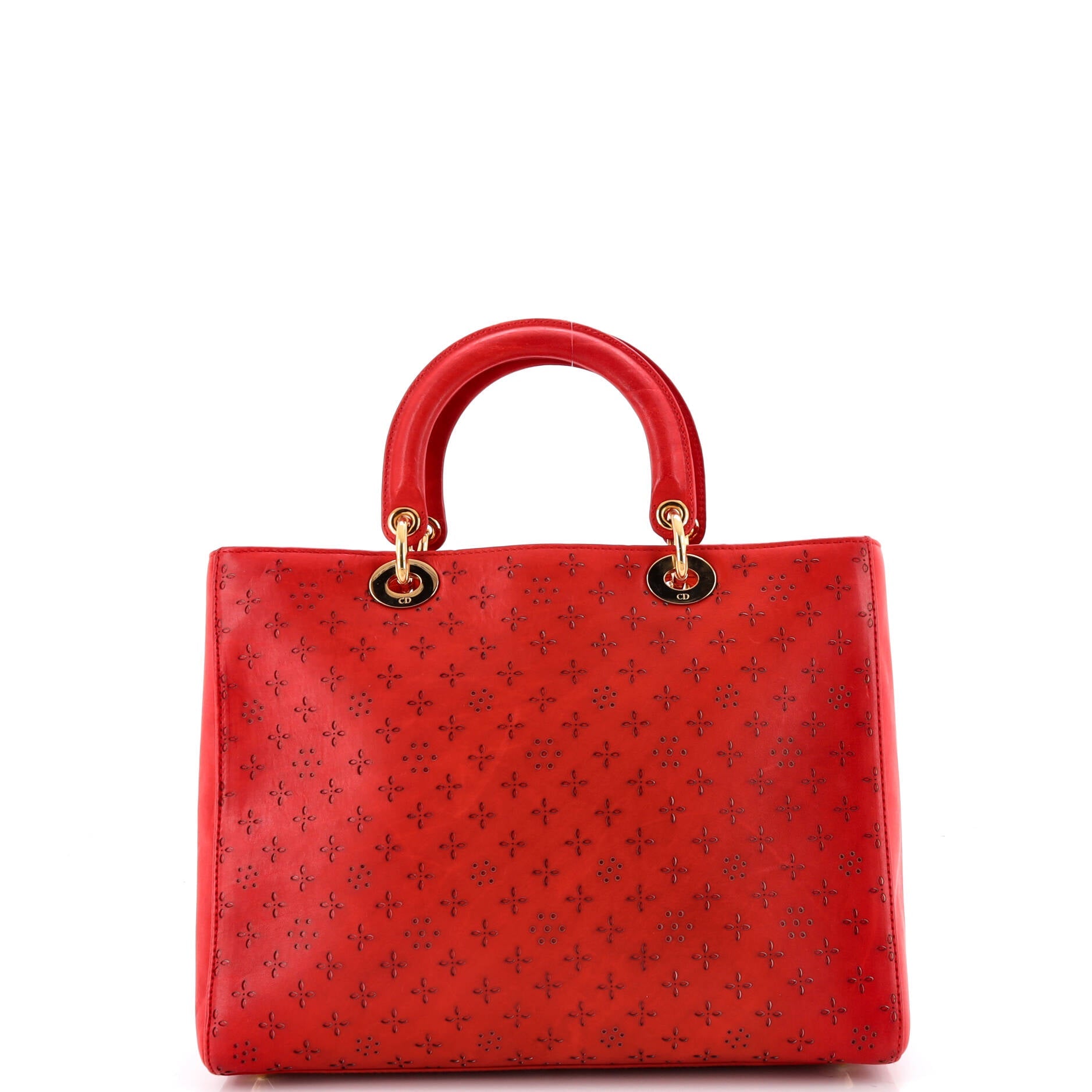 Lady Dior Bag Laser Cut Leather Large