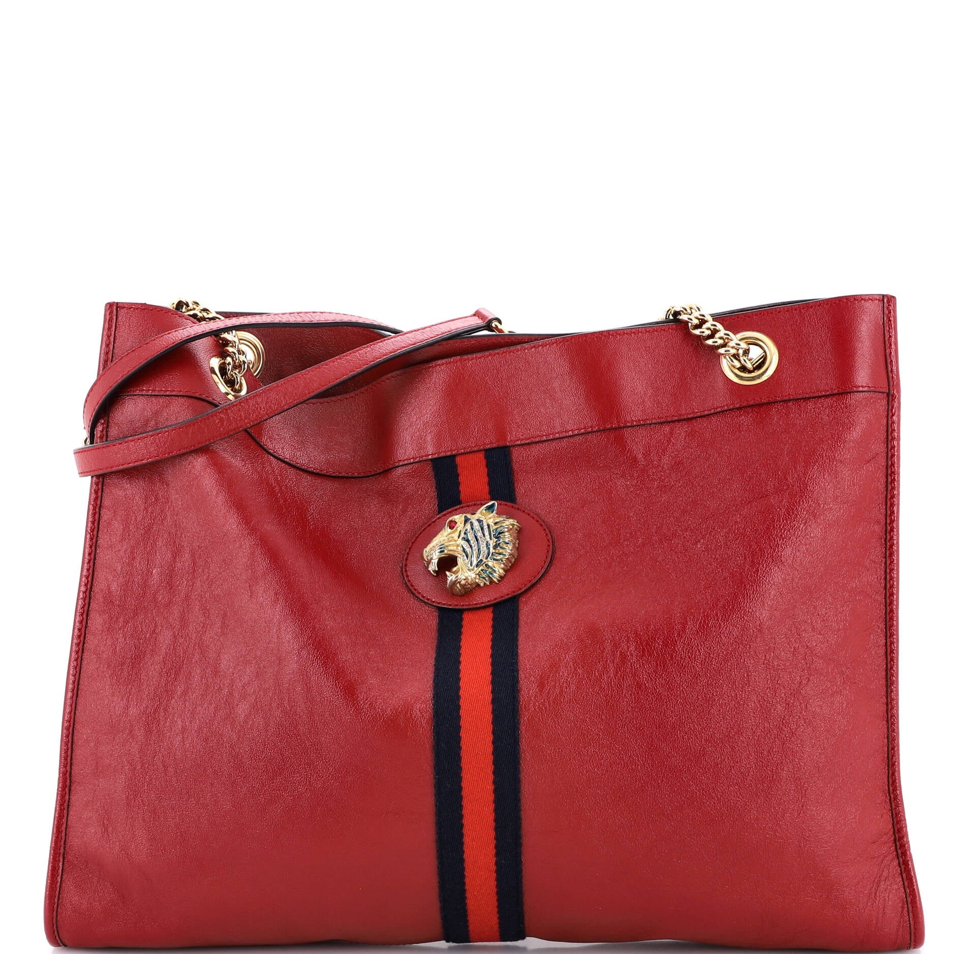 Rajah Chain Tote Leather Large