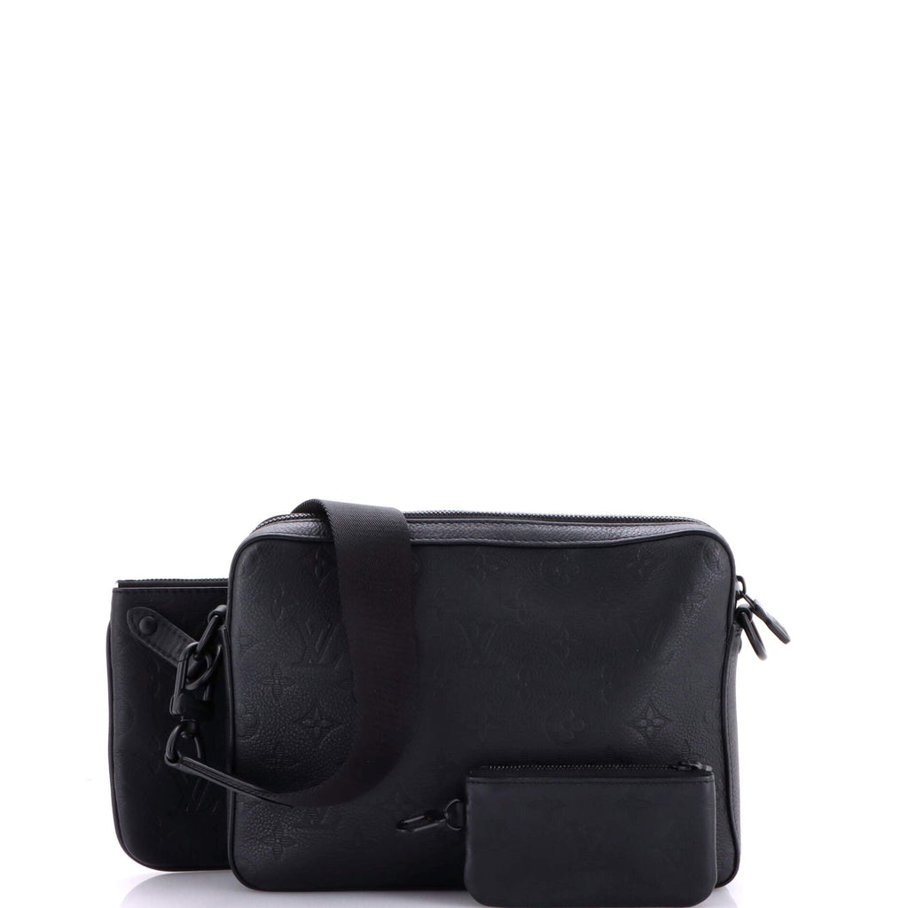 Trio Messenger Bag Monogram Shadow Leather