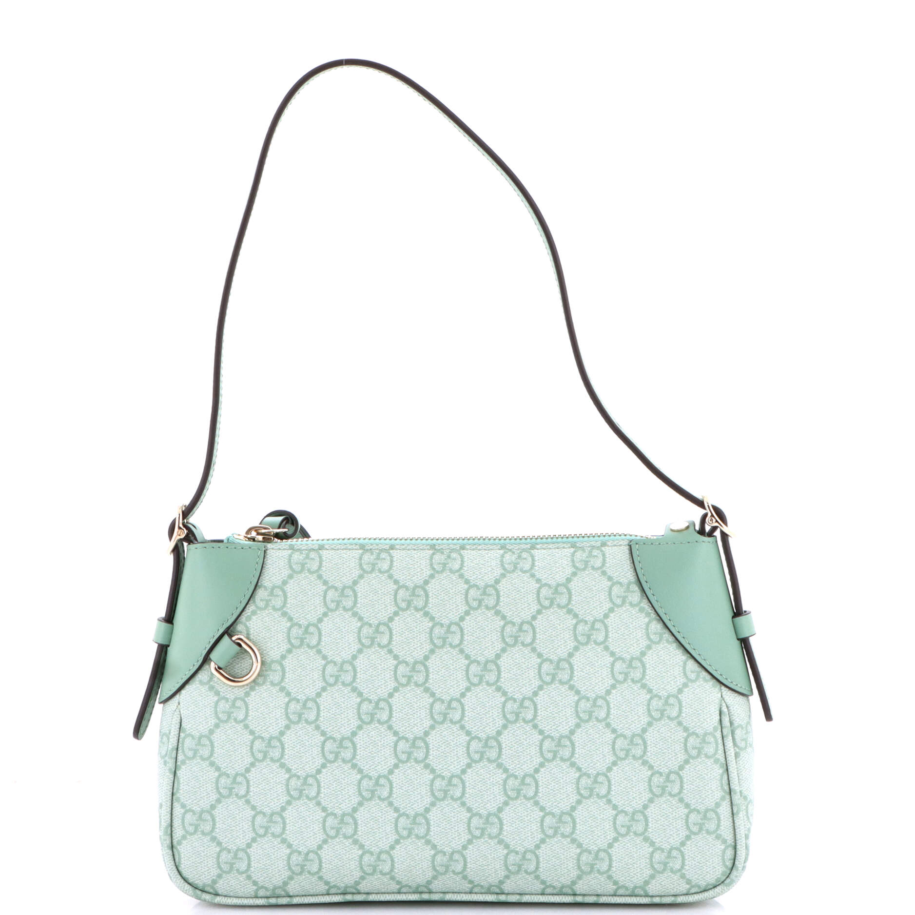 Emblem Shoulder Bag GG Coated Canvas with Leather Small