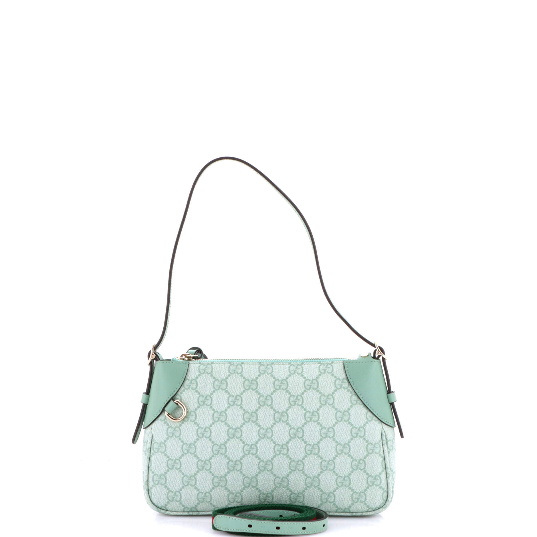 Emblem Shoulder Bag GG Coated Canvas with Leather Small