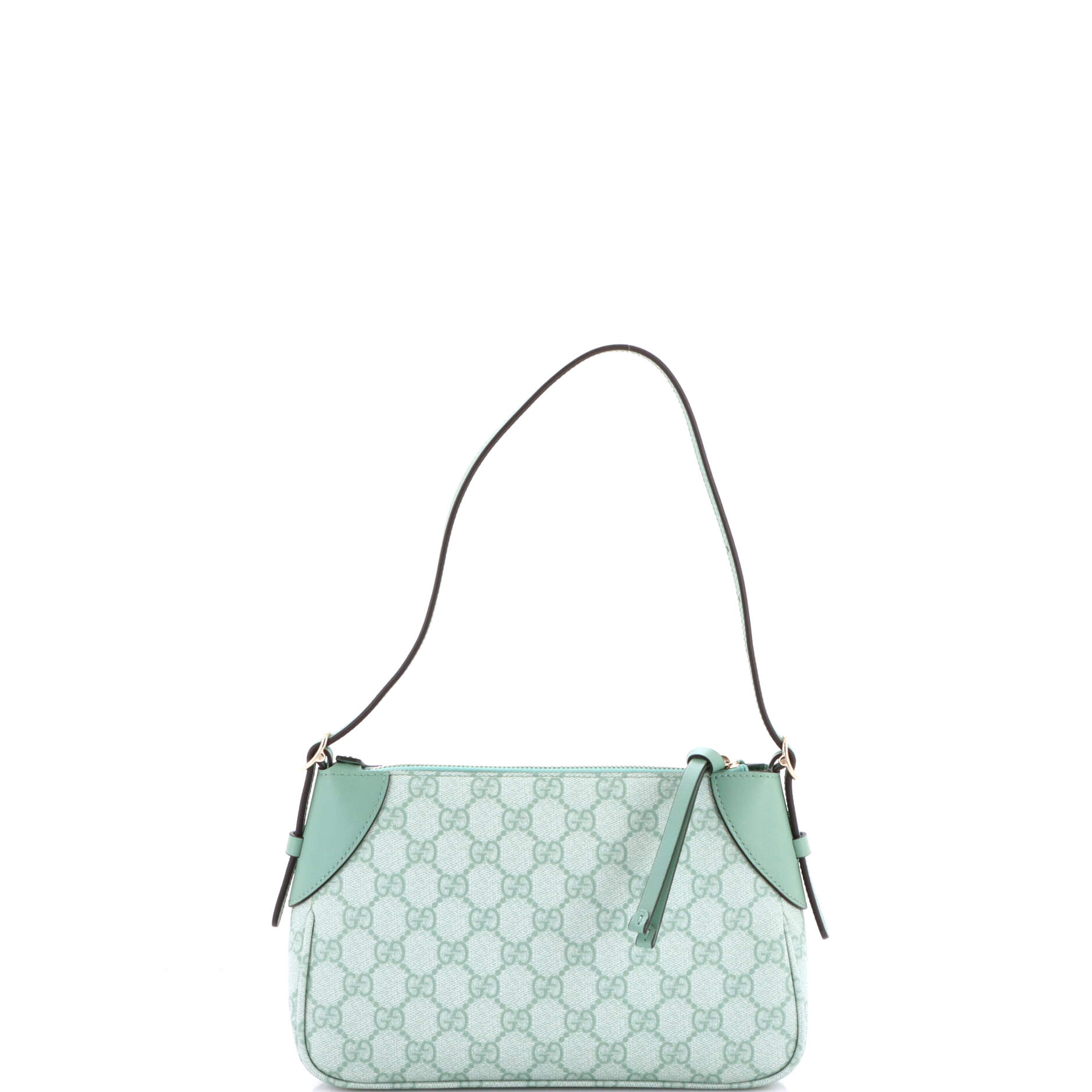Emblem Shoulder Bag GG Coated Canvas with Leather Small