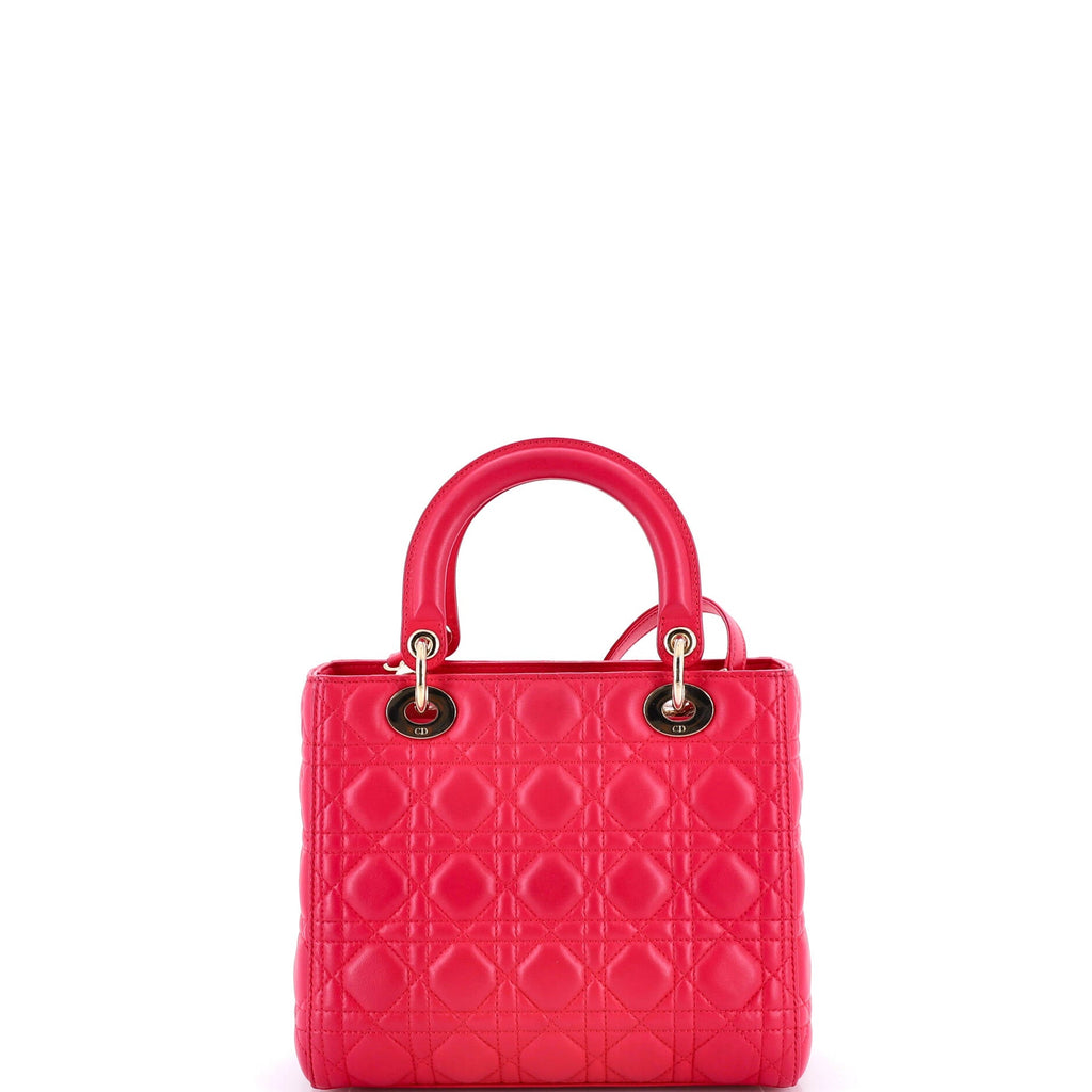 Lady Dior Bag Cannage Quilt Lambskin Medium