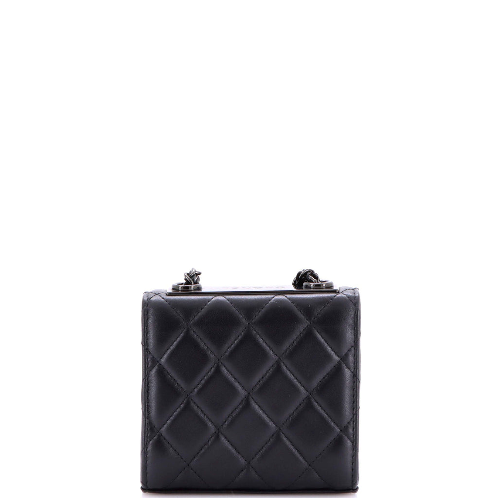 So Black Trendy CC Clutch with Chain Quilted Lambskin Small