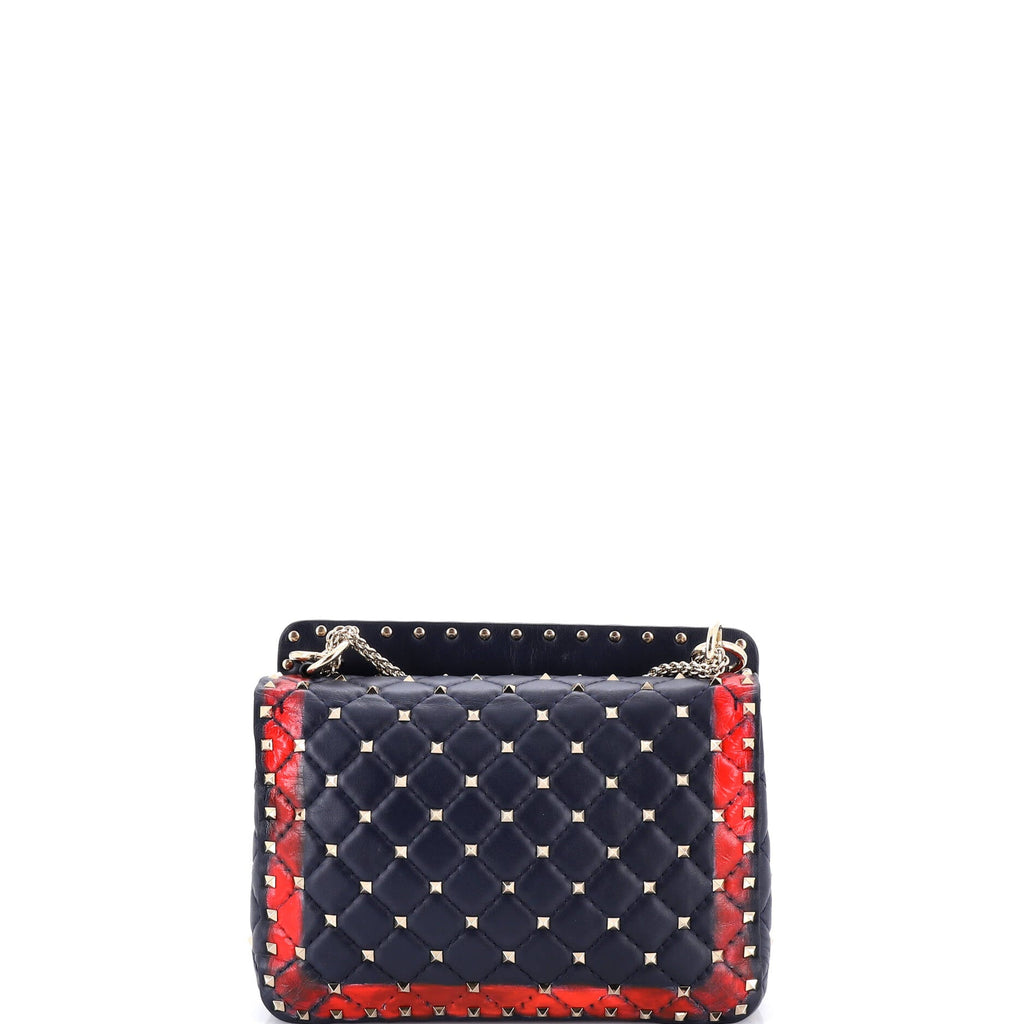 Rockstud Spike Flap Bag Quilted Printed Leather Medium
