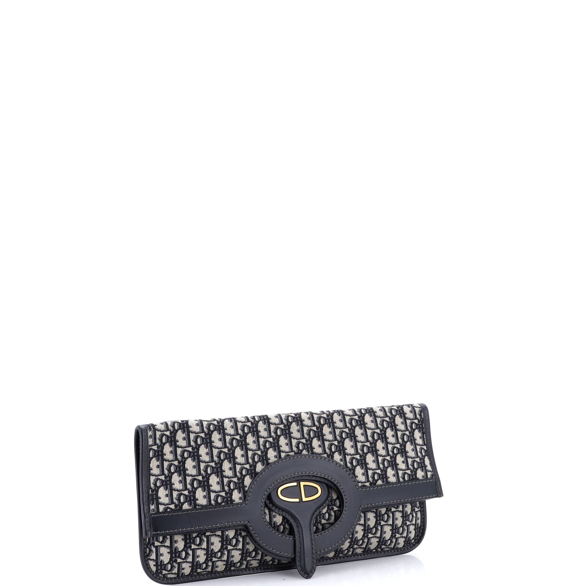 Fold Over Clutch Oblique Canvas