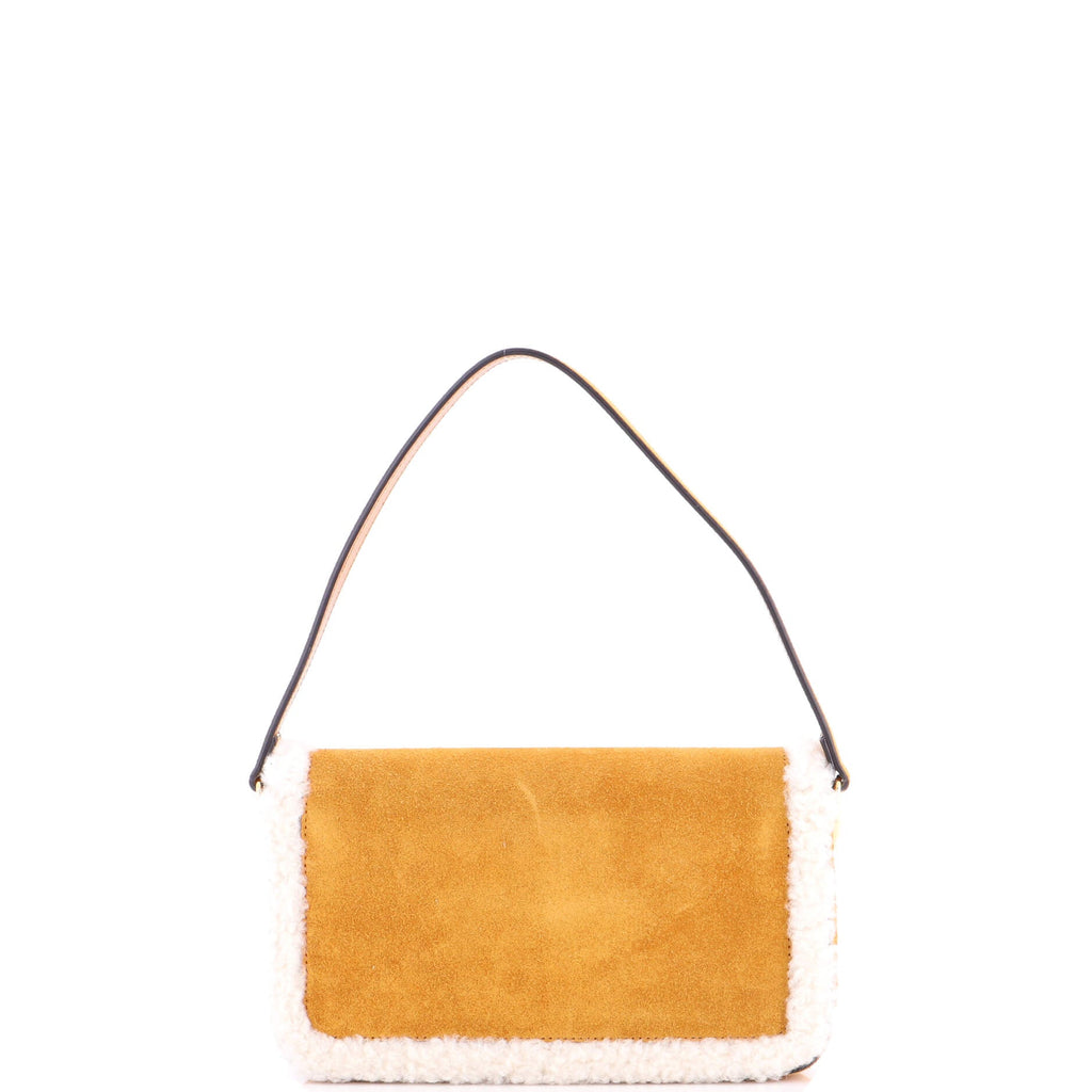 Horsebit 1955 Shoulder Bag Suede with Shearling Mini