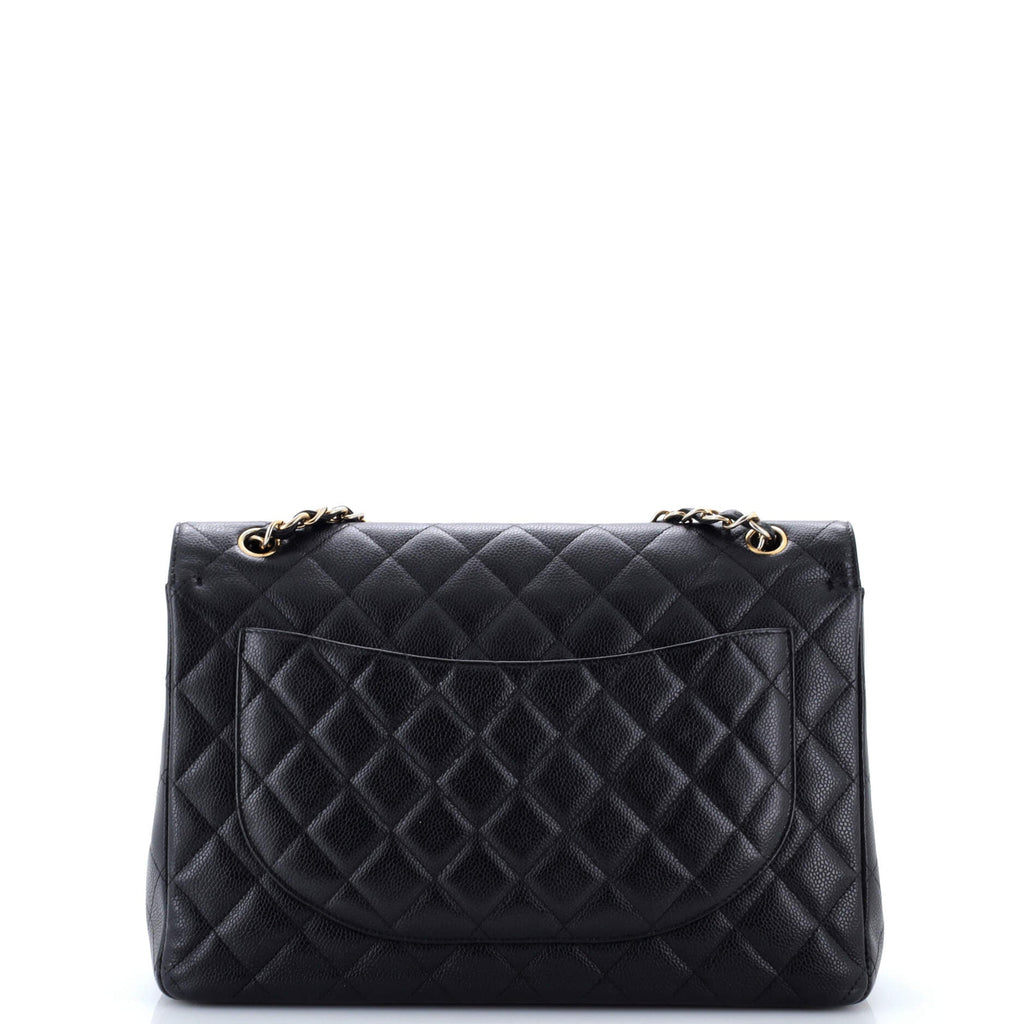 Classic Double Flap Bag Quilted Caviar Maxi