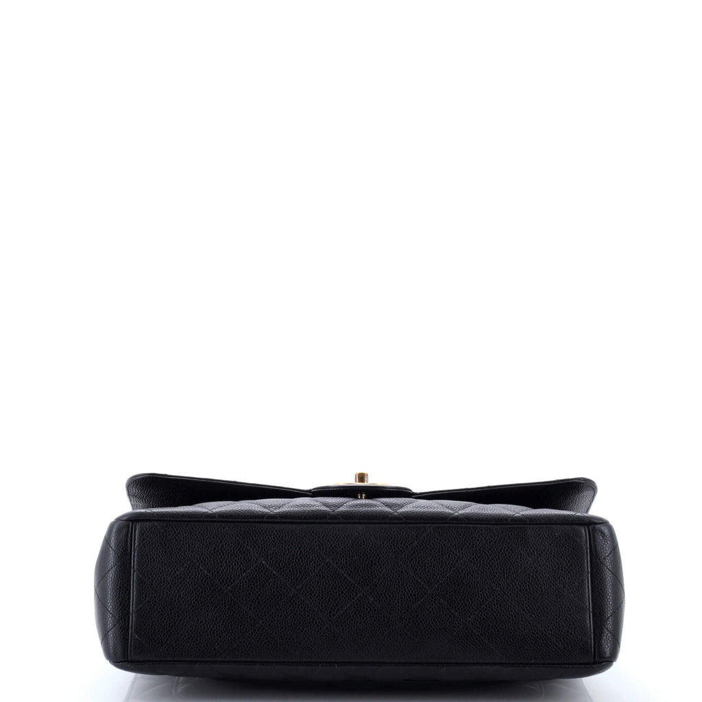 Classic Double Flap Bag Quilted Caviar Maxi