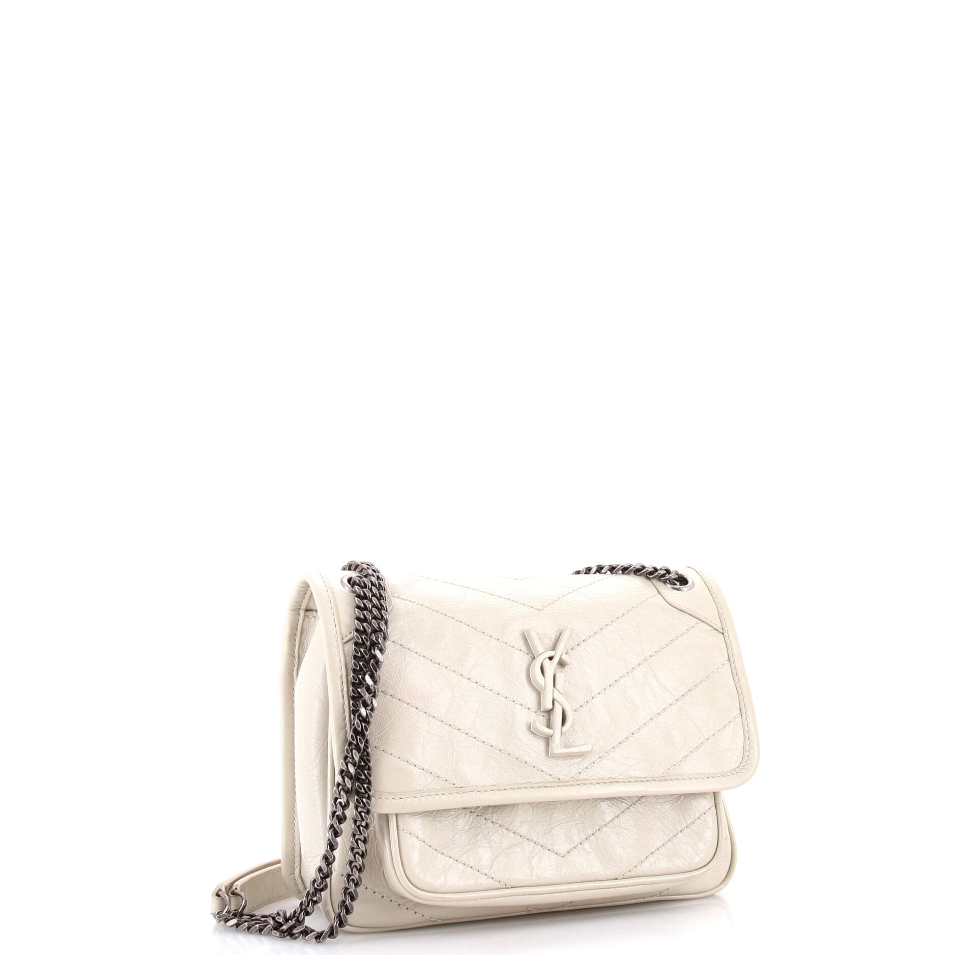 Niki Chain Flap Bag Matelasse Chevron Leather Baby