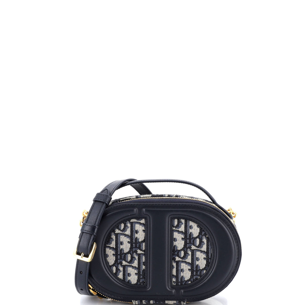 CD Signature Oval Camera Bag Oblique Canvas and Leather