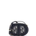 CD Signature Oval Camera Bag Oblique Canvas and Leather