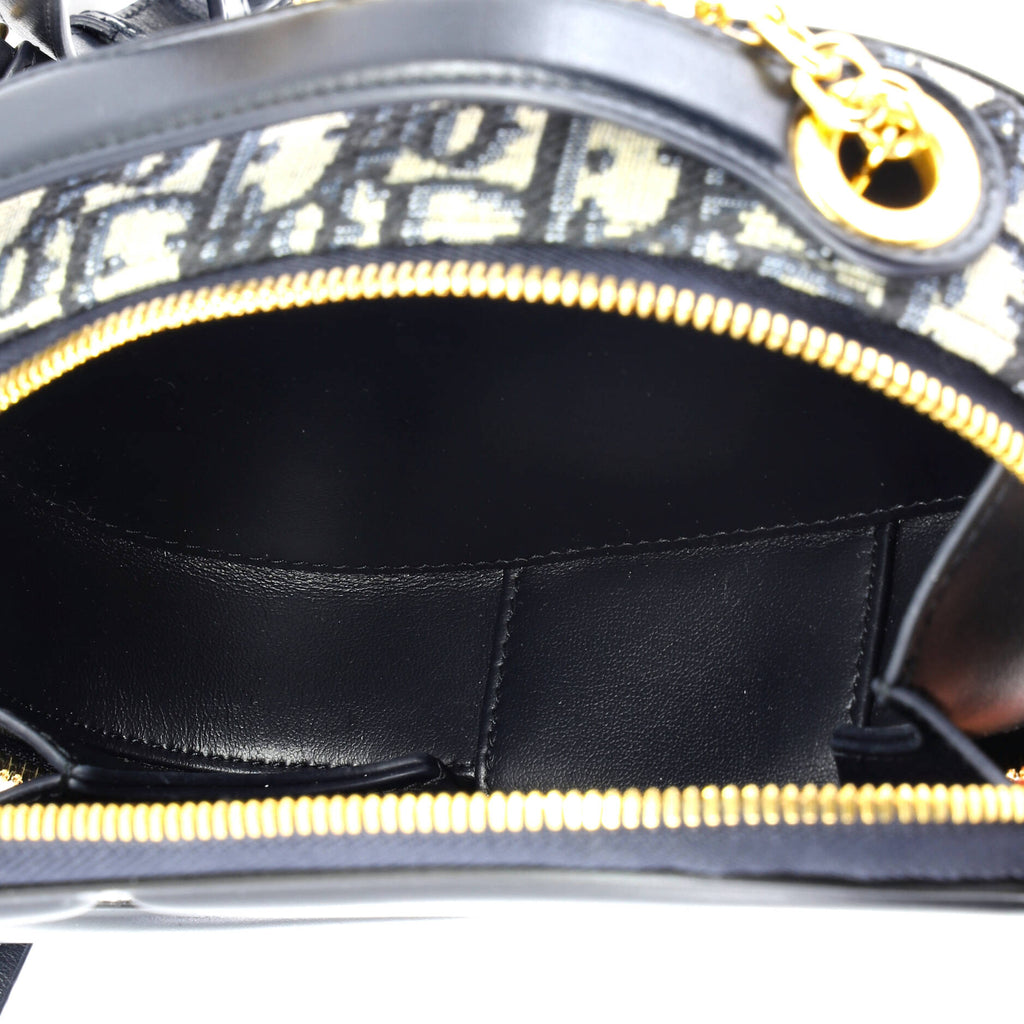 CD Signature Oval Camera Bag Oblique Canvas and Leather