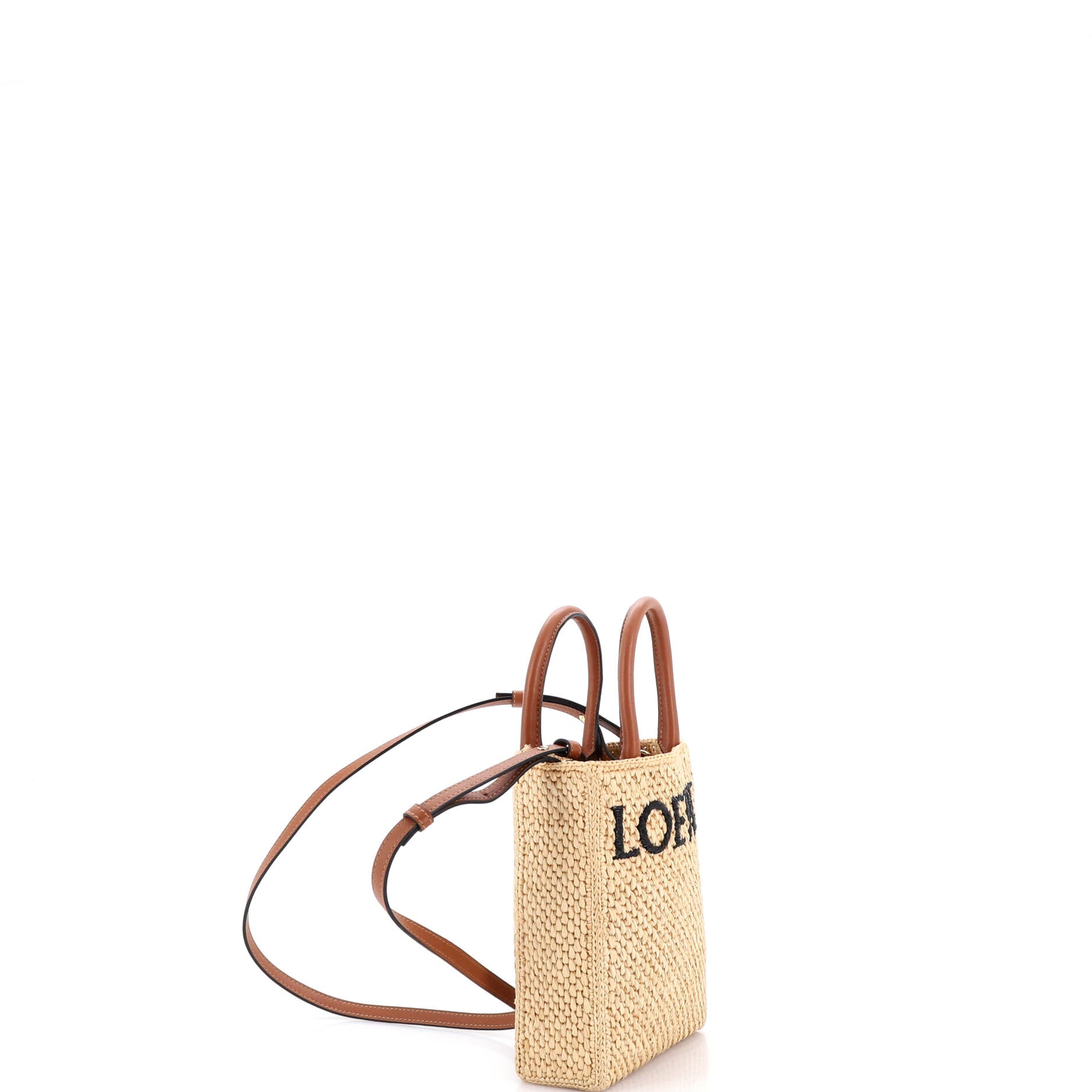 A5 Tote Raffia and Leather