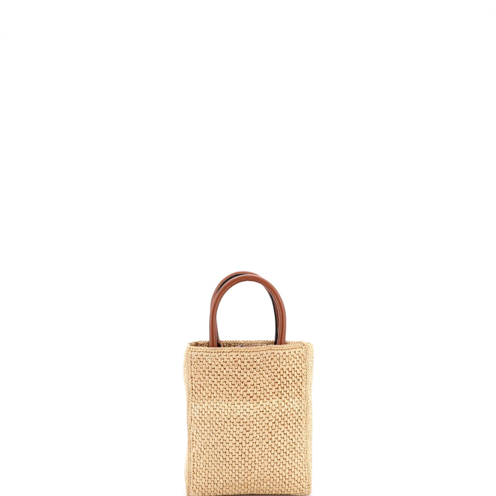 A5 Tote Raffia and Leather