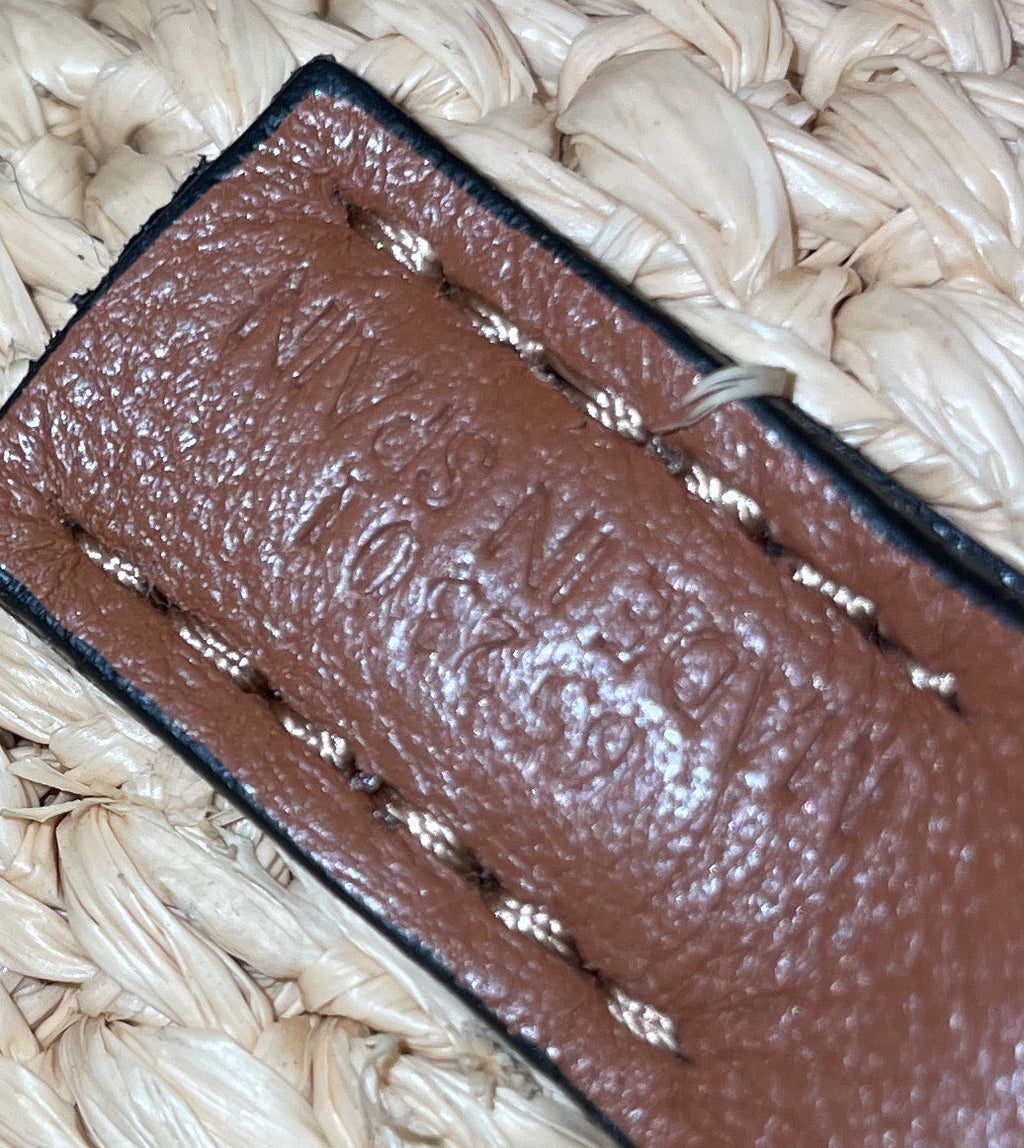 A5 Tote Raffia and Leather