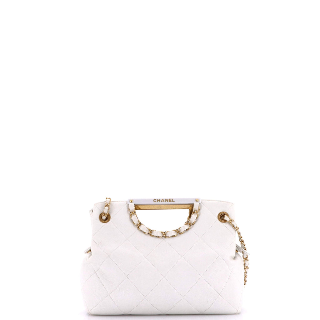A Real Catch Shopping Bag Quilted Caviar Small
