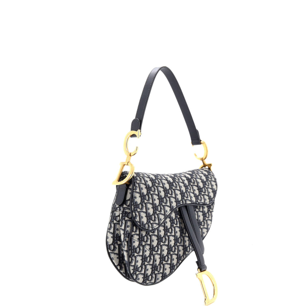 Saddle Handbag with Strap Oblique Canvas Medium
