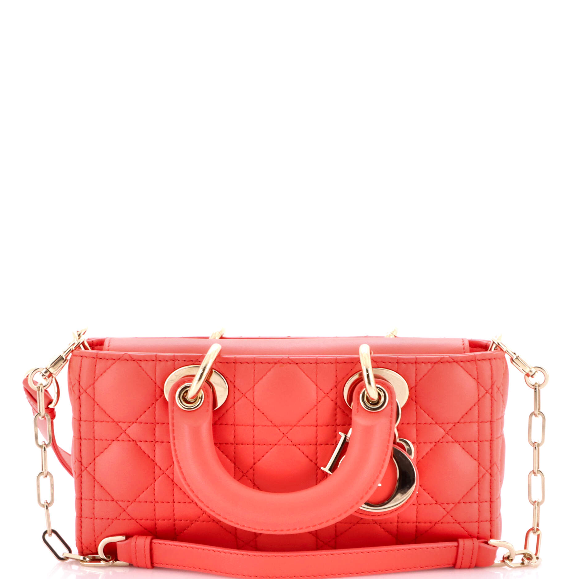 Lady D-Joy Bag Cannage Quilt Lambskin Small