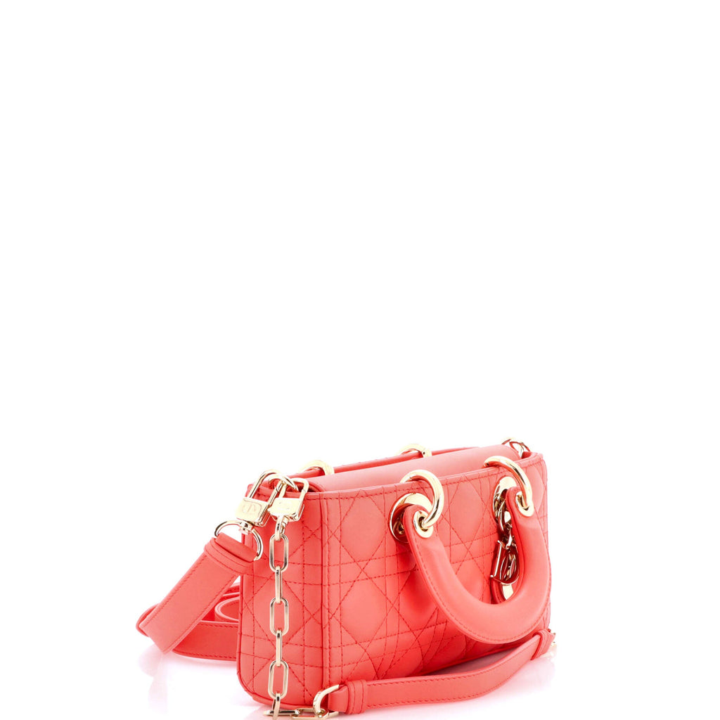 Lady D-Joy Bag Cannage Quilt Lambskin Small