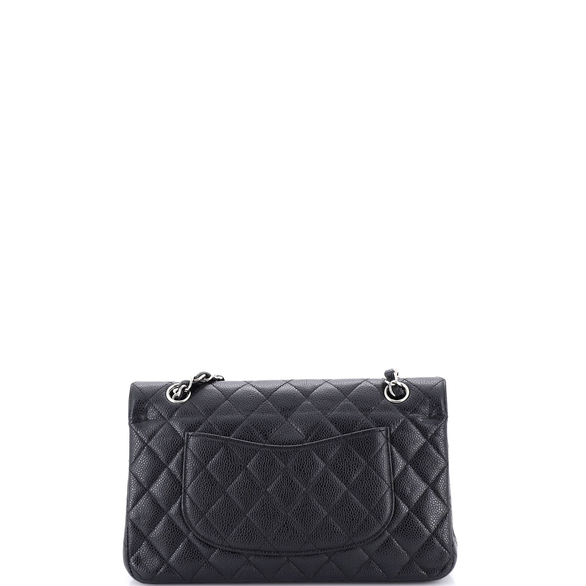 Vintage Classic Double Flap Bag Quilted Caviar Medium