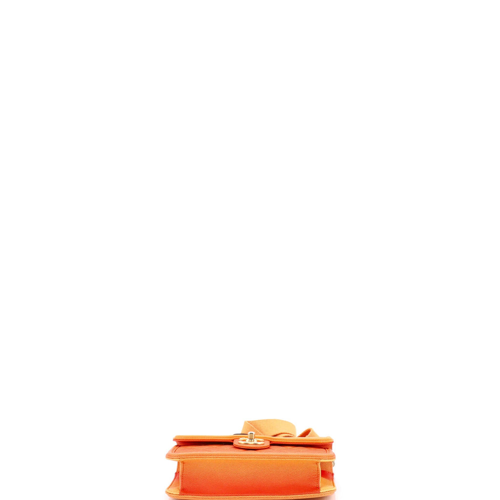 Sunset On The Sea Flap Bag Quilted Caviar Small