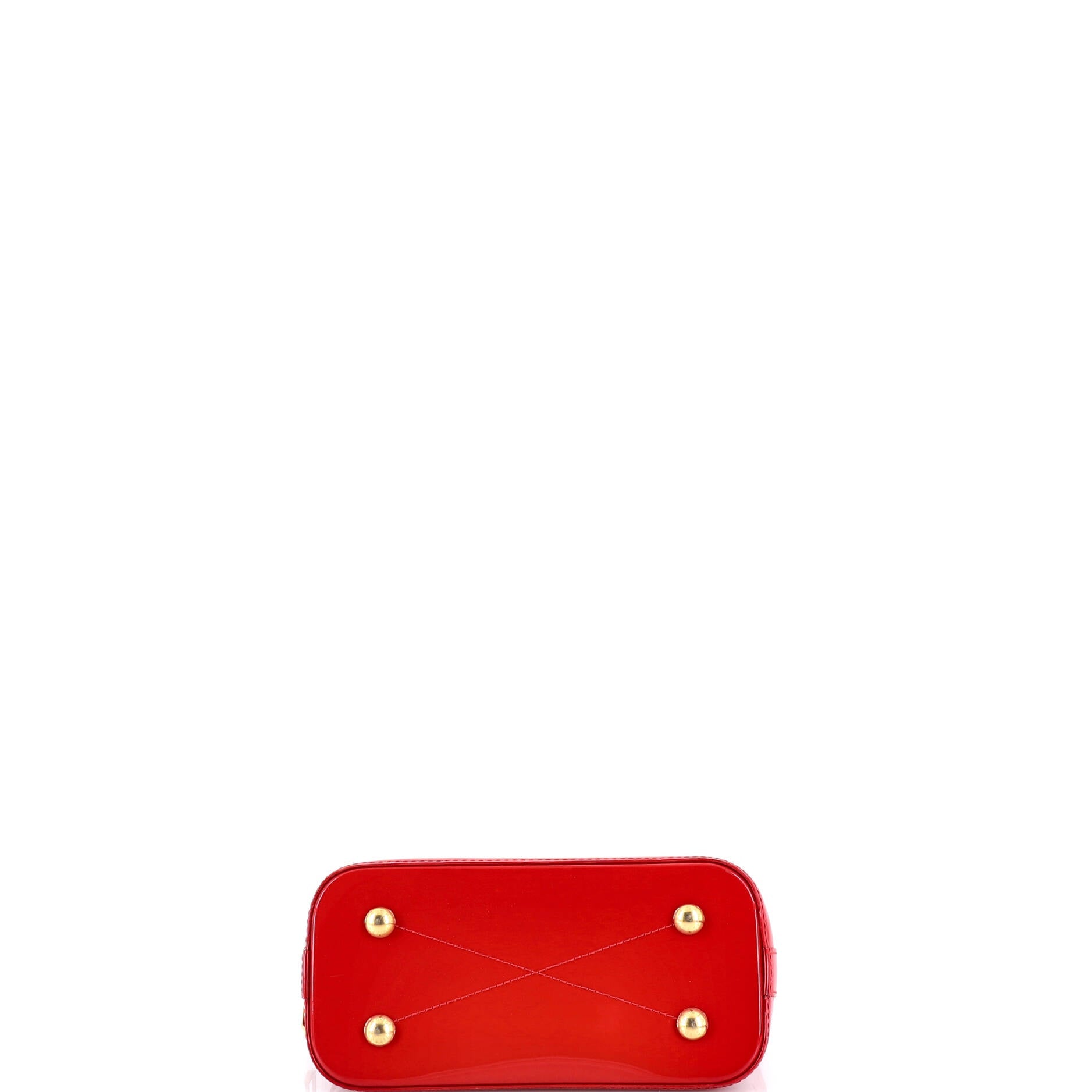 Alma Handbag Vernis with Monogram Canvas BB