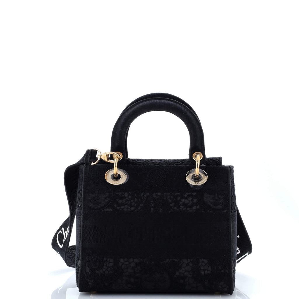 Lady D-Lite Bag Embroidery with Macrame Effect Medium