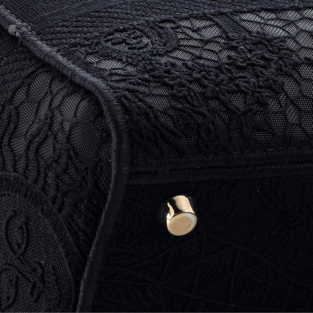 Lady D-Lite Bag Embroidery with Macrame Effect Medium