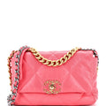 19 Flap Bag Quilted Leather Medium