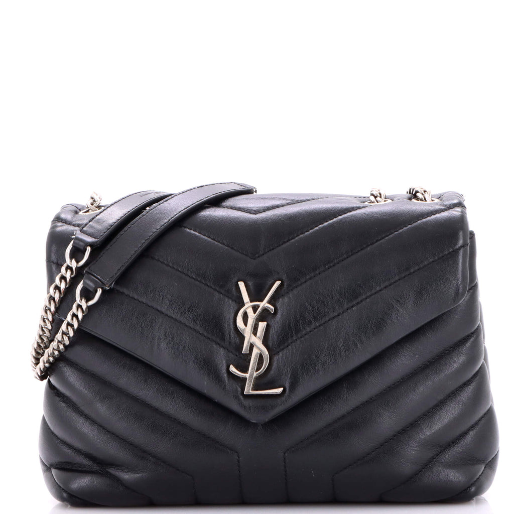 Loulou Shoulder Bag Matelasse Chevron Leather Small