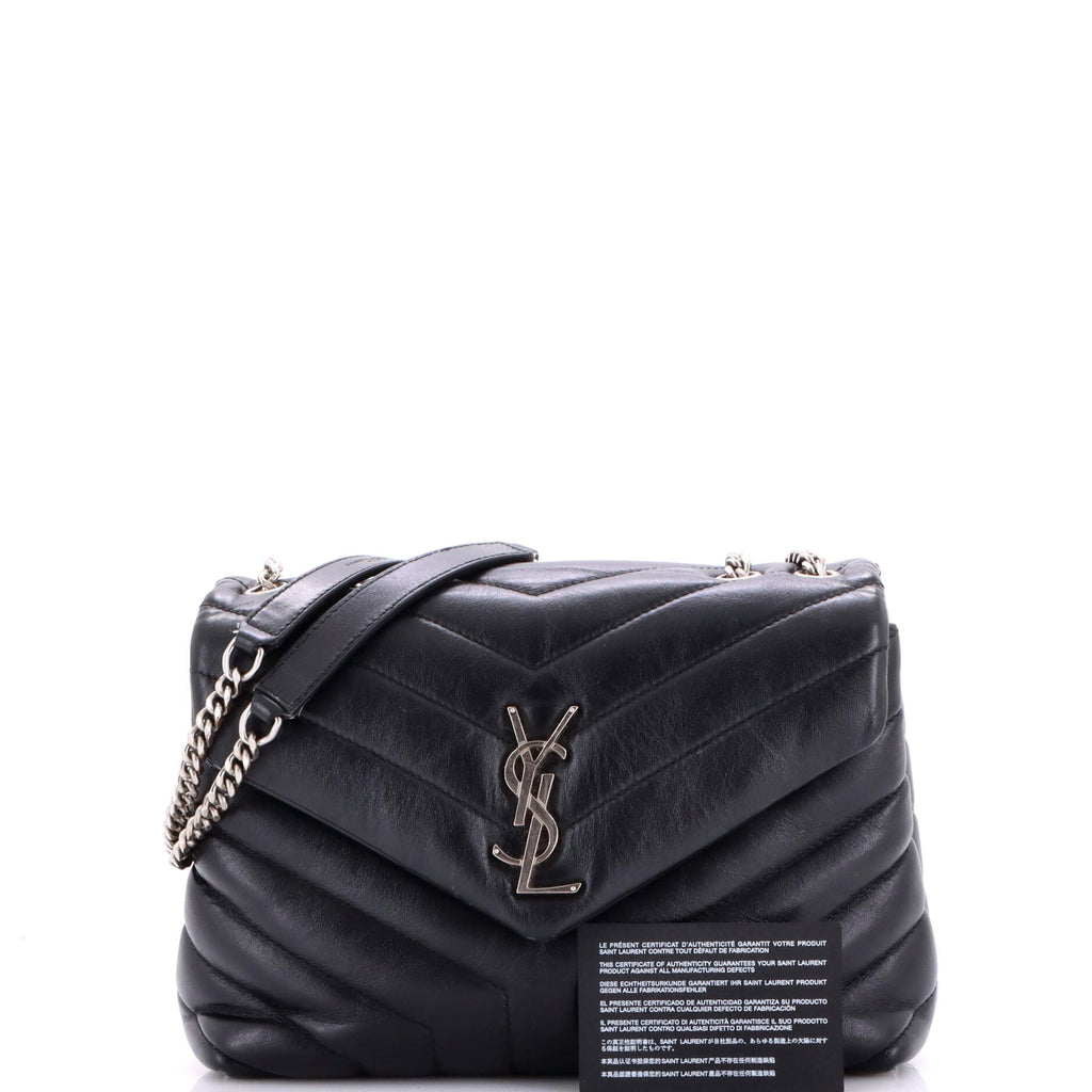 Loulou Shoulder Bag Matelasse Chevron Leather Small