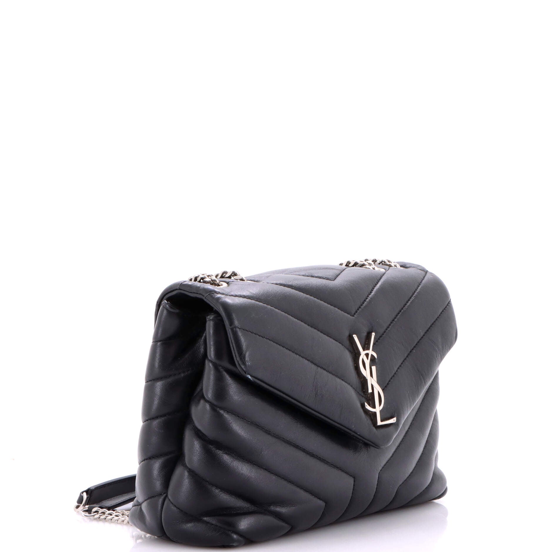 Loulou Shoulder Bag Matelasse Chevron Leather Small