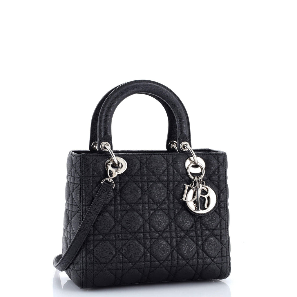 Lady Dior Bag Cannage Quilt Grained Calfskin Medium
