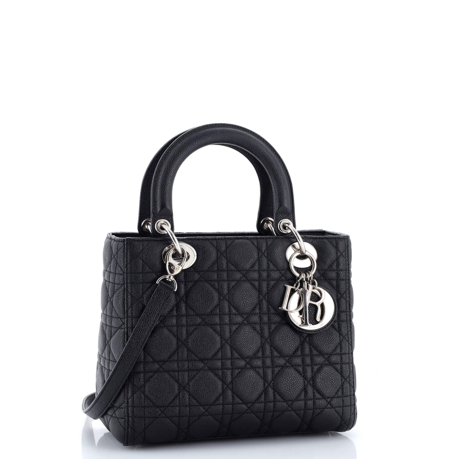 Lady Dior Bag Cannage Quilt Grained Calfskin Medium