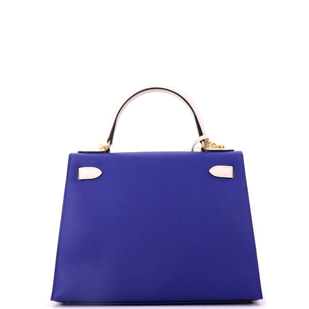 Kelly Handbag Bicolor Epsom with Gold Hardware 28
