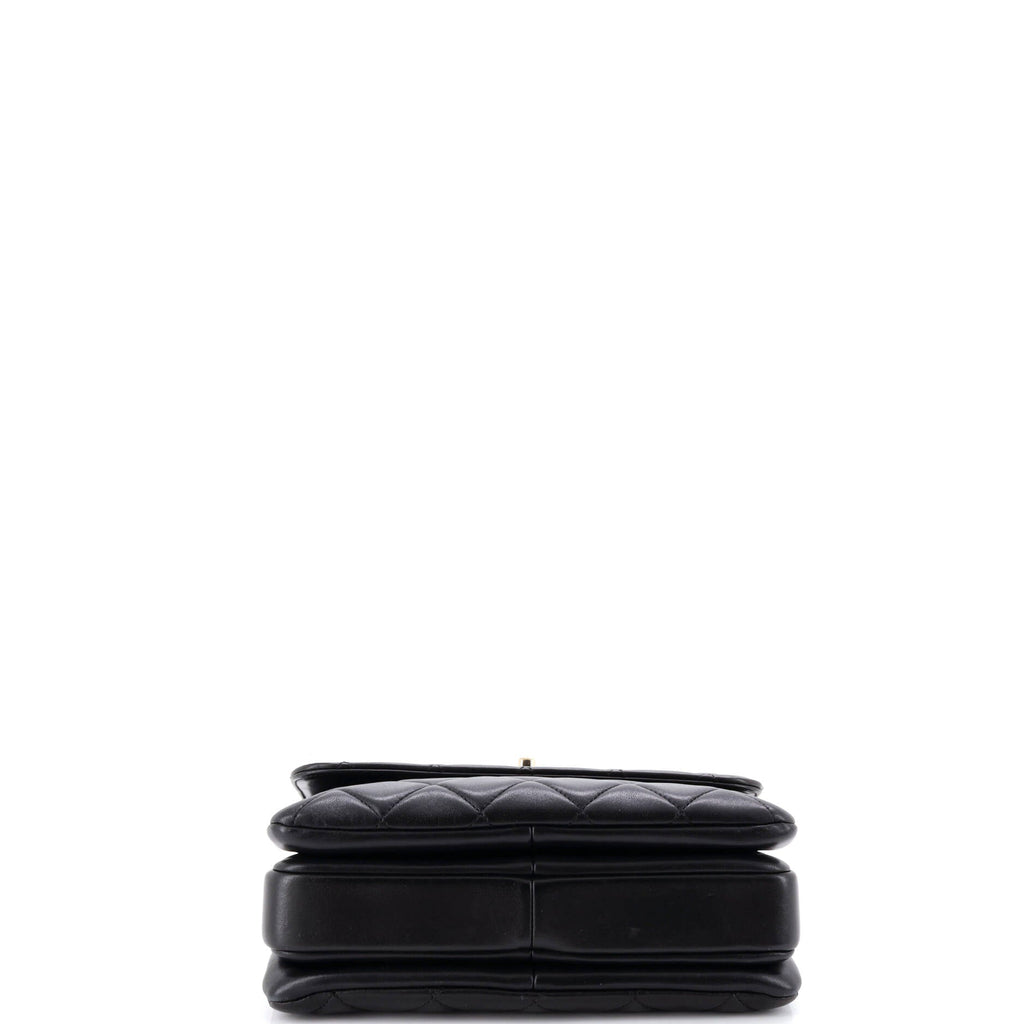 Trendy CC Top Handle Bag Quilted Lambskin Small