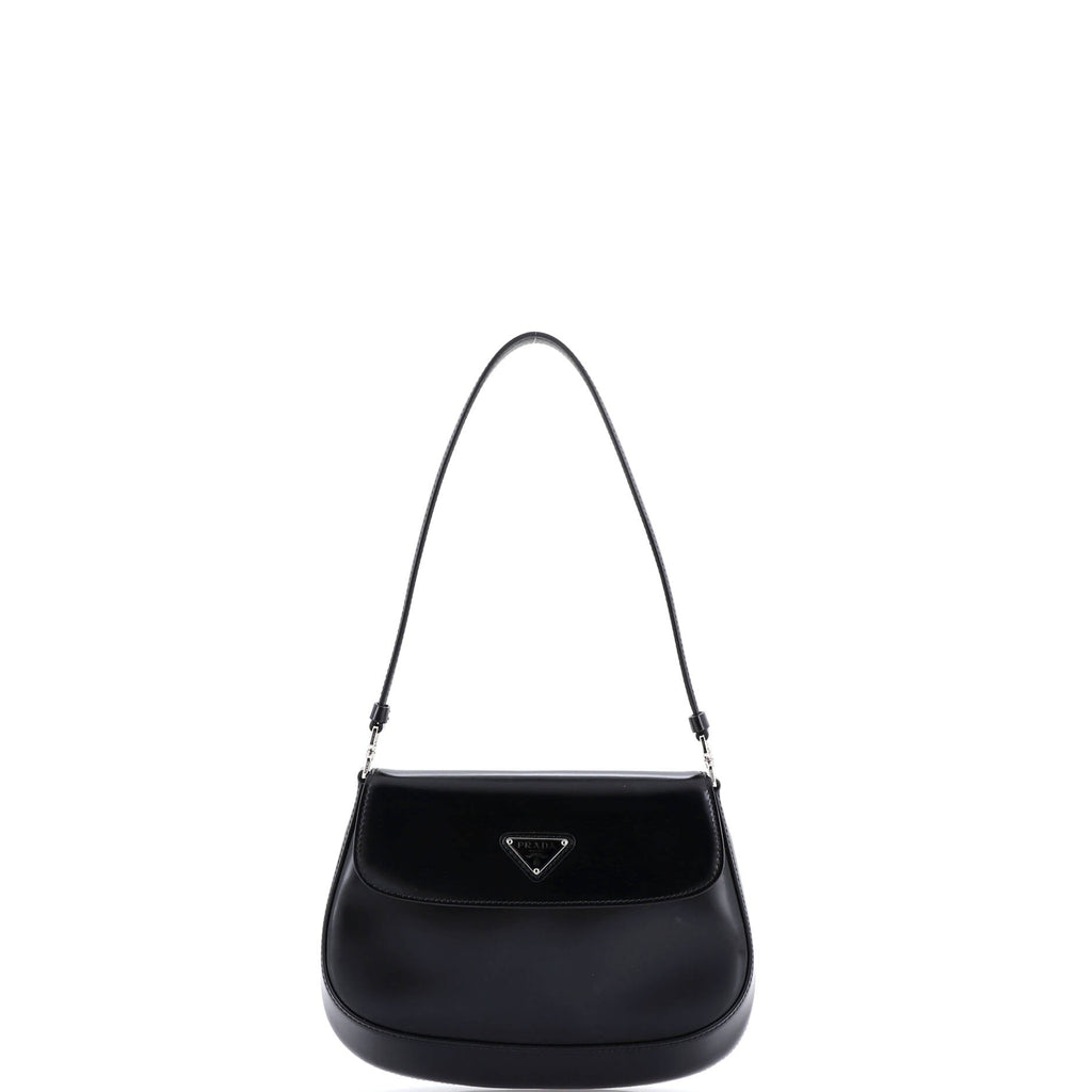 Cleo Flap Shoulder Bag Spazzolato Leather Small