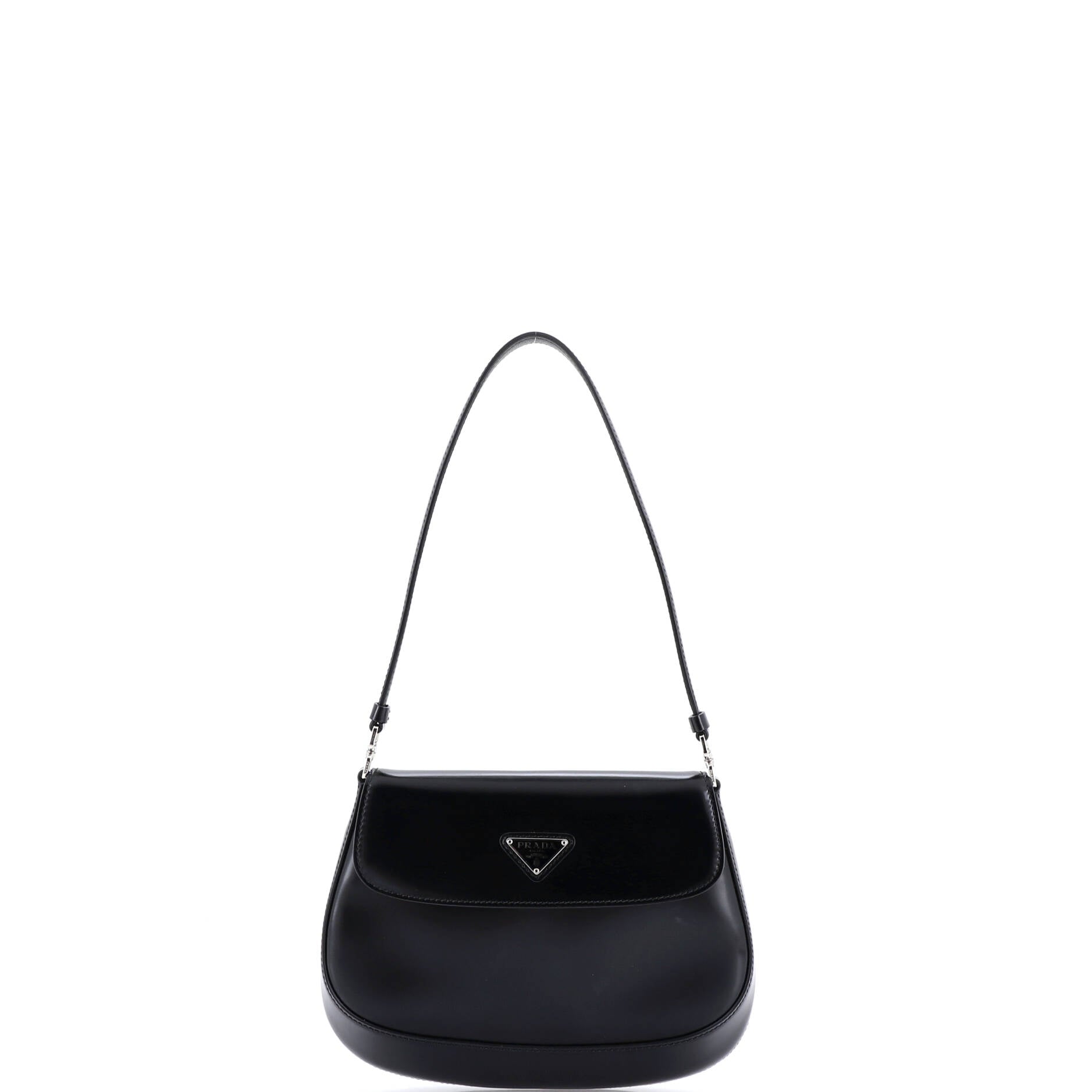 Cleo Flap Shoulder Bag Spazzolato Leather Small