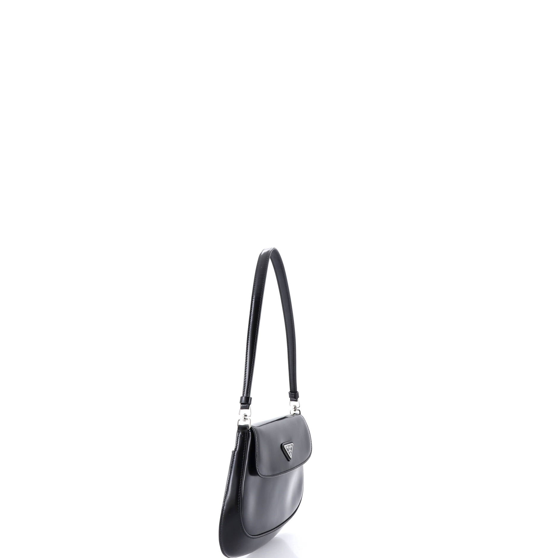 Cleo Flap Shoulder Bag Spazzolato Leather Small